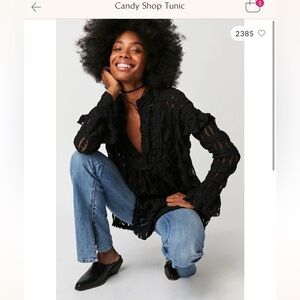 Free People Candy Shop Tunic Black
